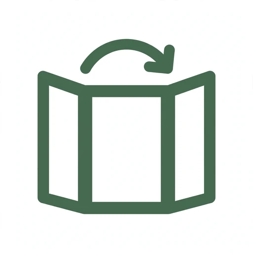 Three-section bay window icon