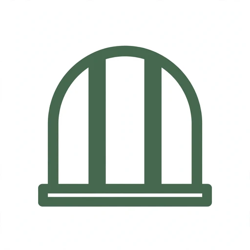 Curved bow window icon
