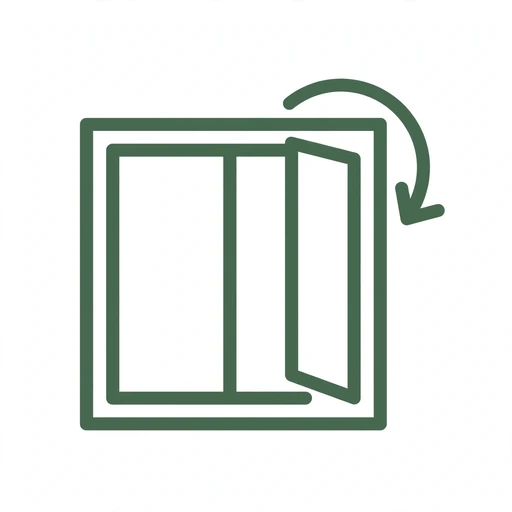Crank-out casement window icon