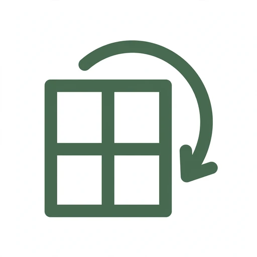 Large fixed picture window icon